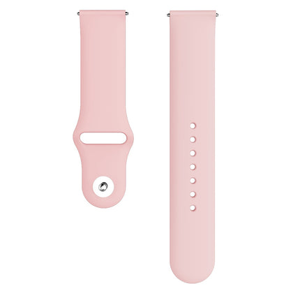 For Galaxy Watch Active 2 Smart Watch Solid Color Silicone Wrist Strap Watchband, Size:S(Pink)
