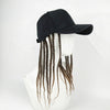 Dreadlocks Wig Hat One-piece Headgear for Men and Women, Style: Black Cap(Light Brown Braid About 35cm)