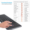 L200 2.4G Wireless English Keyboard with Touchpad, Support PC / TV (Black)