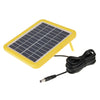 12V 2W Portable Solar Panel with Holder Frame, 5.5 x 2.1mm Port(Yellow)