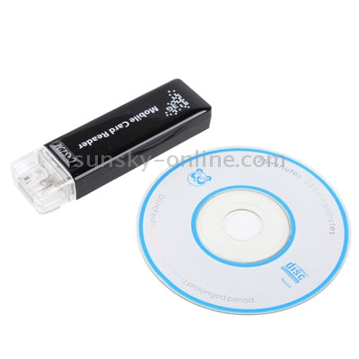 All in 1 USB Flash Disk Style Card Reader Support SD / MMC / RS-MMC / Mini SD / T-Flash / MS / MS PRO / MS DUO / M2 / 3G SIM / Car