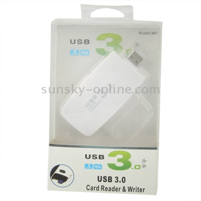Hi-Speed 4 Slot USB 3.0 Universal Card Reader, Support SD / MS / TF / CF Card(White)
