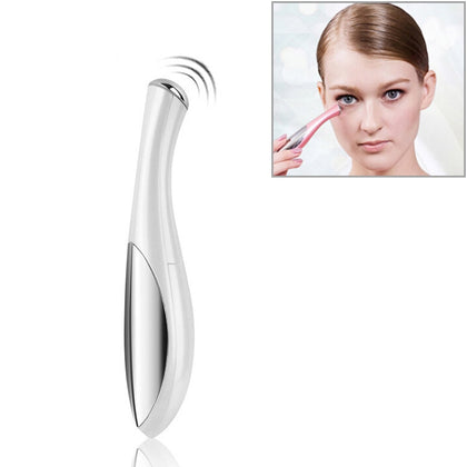 HYJ-825 Eye Care Massager Eyes Wrinkle Removing Pen Ion Vibration Beauty Eye Cream Cosmetic Instrument(White)