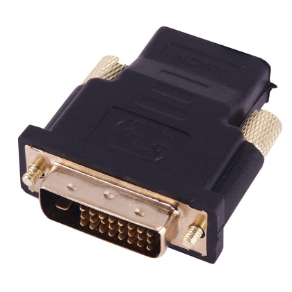 HDMI 19Pin Female to DVI 24+1 Pin Male adapter (Gold Plated)(Black)