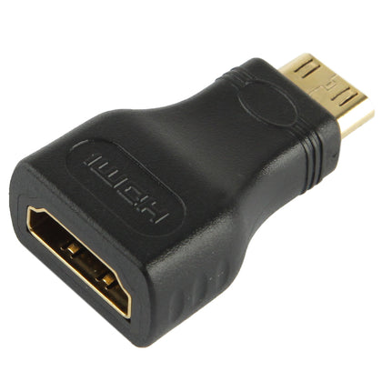 Gold Plated Mini HDMI Male to HDMI 19 Pin Female Adapter(Black)