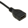 16cm Gold Plated Mini HDMI Male to HDMI 19 Pin Female Cable, 90 Degree Right Angle