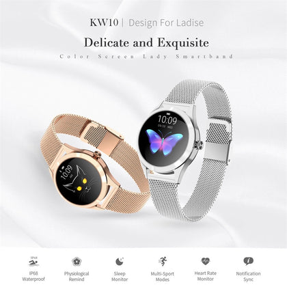 KW10 1.04 inch TFT Color Screen Smart Watch IP68 Waterproof,Metal Watchband,Support Call Reminder /Heart Rate Monitoring/Sedentary