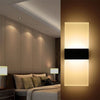 Right Angle White LED Bedroom Bedside Wall Aisle Balcony Wall Lamp, Size:29×11cm(Warm Light)