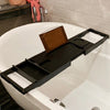 Bathroom Multifunctional Retractable Bathtub Shelf Rack, Style:Double Box