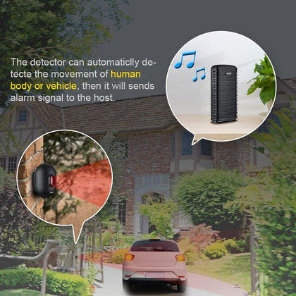 DW9 Wireless Security Waterproof Driveway Garage burglar PIR Motion Sensor