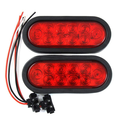  (2) Red Trailer Truck LED Sealed RED 6