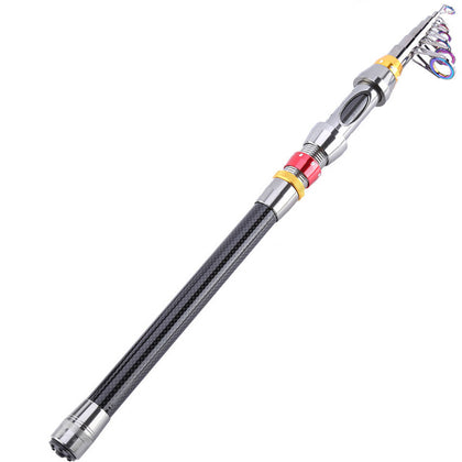 ZANLURE Strong Carbon Fiber Ultralight Telescopic Fishing Rod Outdoor Sea Spinning Fishing Pole-1.8M/2.1M/2.4M/2.7M/3.0M/3.6M
