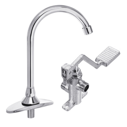 Durable Foot Pedal Valve Faucet Vertical Basin Switch Hospital Sink Tap