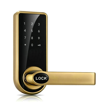 Password + Key + Sensor Card Zinc Alloy Red Bronze Electronic Door Lock Touch Screen Electronic Code Lock