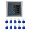 X1 RFID Single Door Access Control System with Keypad & 10 ID Card Token Keyfobs, Support Password & EM Card Reader