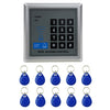 X1 RFID Single Door Access Control System with Keypad & 10 ID Card Token Keyfobs, Support Password & EM Card Reader