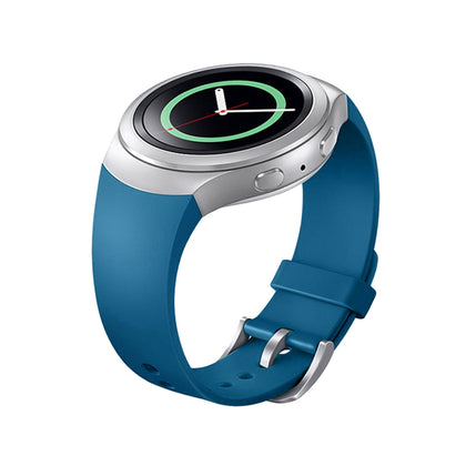 For Samsung Gear S2 Watch Solid Color Silicone Watchband(Blue)