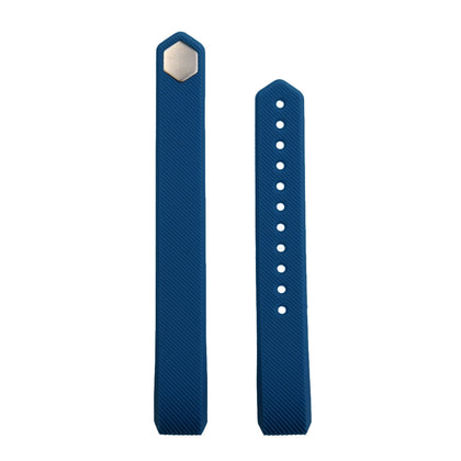 For Fitbit Alta Watch Oblique Texture Silicone Watchband, Small Size, Length: about 18.5cm(Blue)