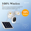 ESCAM QF609 1080P Solar Powered 1000LM Floodlight Wireless Camera with Solar Panel & 12000mAh Rechargeable Battery, Support PIR Sensor & Night Vision & Two Way Audio & TF Card