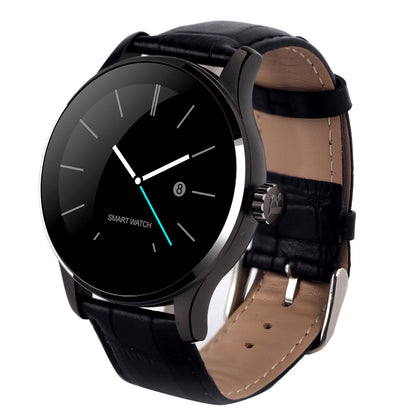 K88H 1.22 inch 2.5D Curved Screen Bluetooth 4.0 IP54 Waterproof Cowhide Strap Smart Bracelet with Heart Rate Monitor & BT Call & P