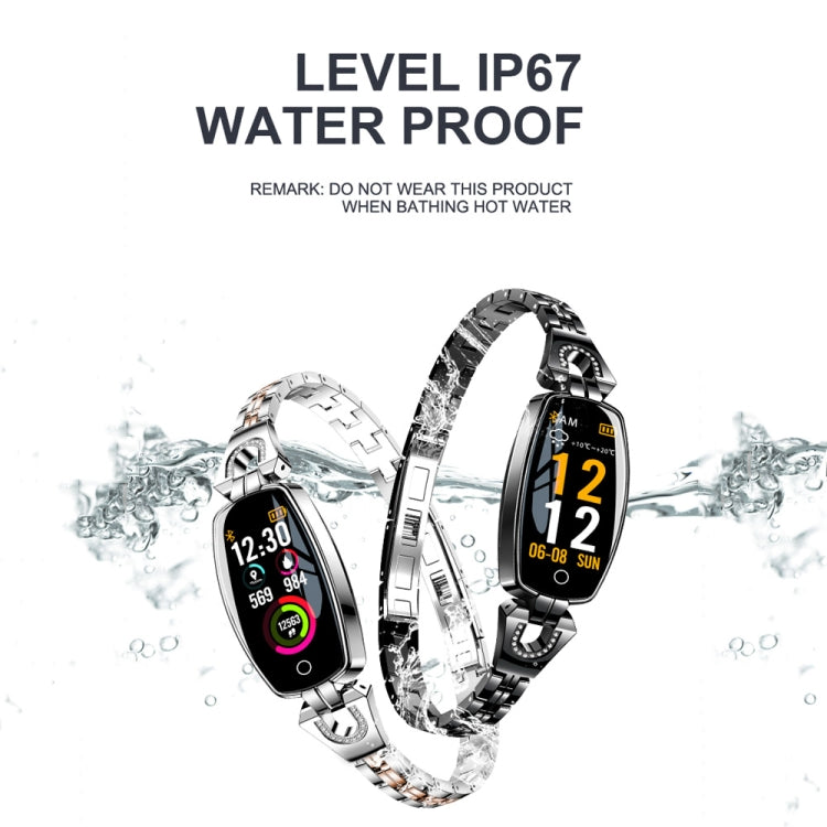 H8 0.96 inch TFT Color Screen Fashion Smart Watch IP67 Waterproof,Support Message Reminder / Heart Rate Monitor / Blood Pressure Monitoring/ Sleeping Monitoring / Multiple Sport Mode(Silver)