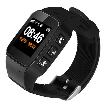 D99+ 1.22 inch HD LCD Screen GPS Smartwatch for the Elder Waterproof, Support GPS + LBS + WiFi Positioning / Two-way Dialing / Voi