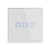 Sonoff T2 Touch 86mm Tempered Glass Panel Wall Switch Smart Home Light Touch Switch, Compatible with Alexa and Google Home, AC 100