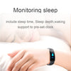DOMIN0 C1S 0.96 inches IPS Color Screen Smart Bracelet IP67 Waterproof, Support Call Reminder /Heart Rate Monitoring /Blood Pressure Monitoring /Sleep Monitoring /Sedentary Reminder / Remote Control(Black)