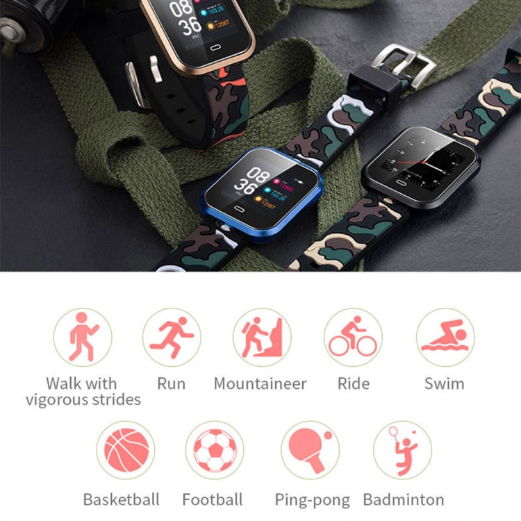 CD16 1.3 inch TFT Color Screen Smart Bracelet IP67 Waterproof, Camouflage Watchband, Support Call Reminder /Heart Rate Monitoring /Sleep Monitoring/ Multi-sport Mode (Blue)