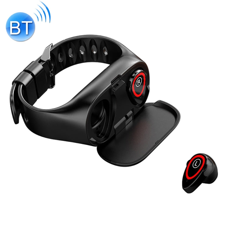 M1 0.96 inch TFT Color Screen IP67 Waterproof Smart Bluetooth Earphone Bracelet, Support Call Reminder / Heart Rate Monitoring / Blood Pressure Monitoring / Sleep Monitoring(Black)