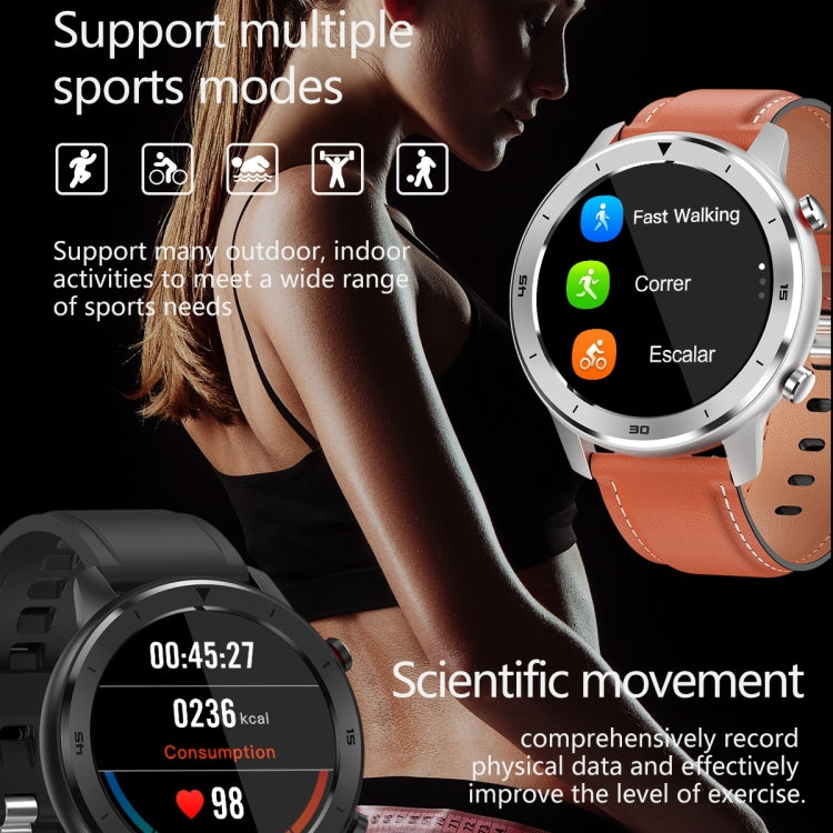 DT78 C23 1.3 inch Full Circle Full Touch Smart Sport Watch IP68 Waterproof, Support Real-time Heart Rate Monitoring / Sleep Monitoring / Bluetooth (Black Grey)