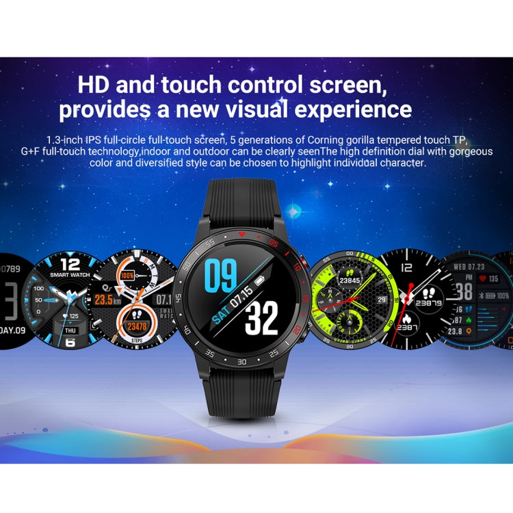 SMA-M5 1.3 inch IPS Full Touch Screen IP67 Waterproof Outdoor Sports Watch, Support Bluetooth / Call / GPS / Sleep & Blood Pressure & Heart Rate Monitor (Blue)