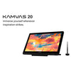 HUION Kamvas 20 GS1901 5080 LPI 19.53 inch Screen Drawing Tablet Pen Display with Battery-Free Pen & Adjustable Desk Stand & Pen Holder