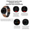 DT95 1.3 inch Round Color Screen Smart Watch, IP68 Waterproof, Support ECG Female Cycle / Heart Rate Blood Pressure Monitoring / Sedentary Reminder / Sleep Monitoring, Leather Strap(Black)