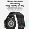 DT95 1.3 inch Round Color Screen Smart Watch, IP68 Waterproof, Support ECG Female Cycle / Heart Rate Blood Pressure Monitoring / Sedentary Reminder / Sleep Monitoring, Leather Strap(Black)