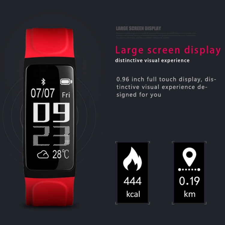 CHIGU C7S Fitness Tracker 0.96 inch OLED Screen Smartband Bracelet, IP67 Waterproof, Support Sports Mode / Blood Pressure / Sleep Monitor / Heart Rate Monitor / Remote Shooting (Red)