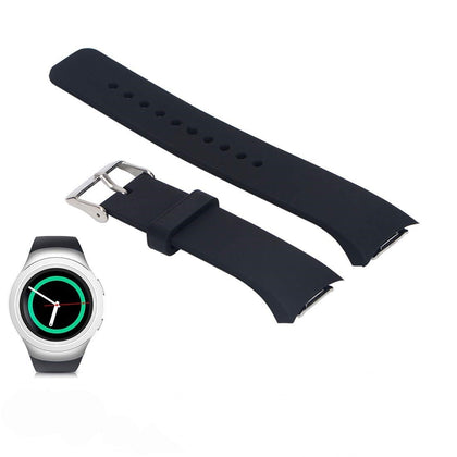 Solid Color Wrist Strap Watch Band for Galaxy Gear S2 R720 (Black)