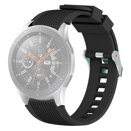 Vertical Grain Wrist Strap Watch Band for Galaxy Watch 46mm (Black)