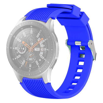 Vertical Grain Wrist Strap Watch Band for Galaxy Watch 46mm (Sapphire Blue)