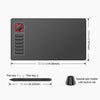 VEIKK A15PRO 10x6 inch 5080 LPI Type-C Interface Smart Touch Electronic Graphic Tablet (Red)