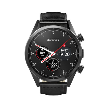 Kospet HOPE Dual 4G 3+32G IP67 Waterproof 1.39-inch Ceramic bezel Smart Watch with Detachable Leather Strap, Amoled Display, Suppo