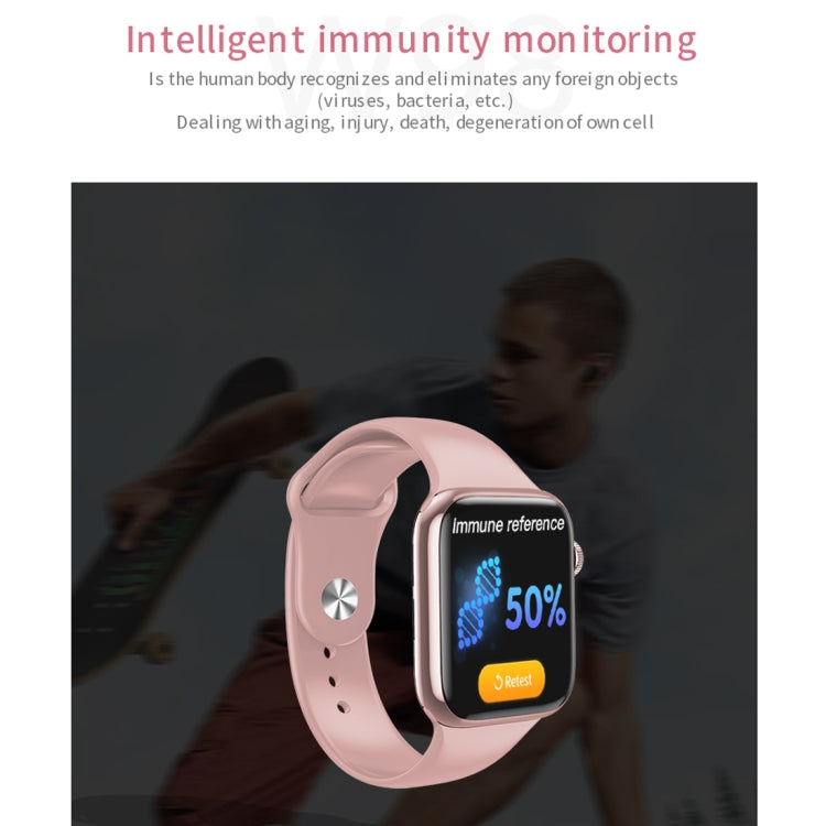 W98 1.54 Inch TFT Touch Screen IP67 Waterproof Smart Watch, Support Body Temperature Monitoring / Heart Rate Monitor / Blood Pressure Monitoring / Bluetooth Call (Rose Gold)