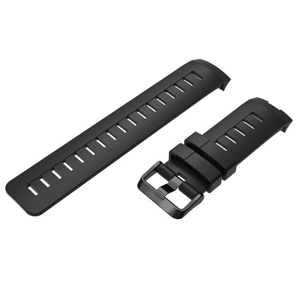 For Suunto Ambit3 Vertical Silicone Watch Bands, Width: 24mm(Black)