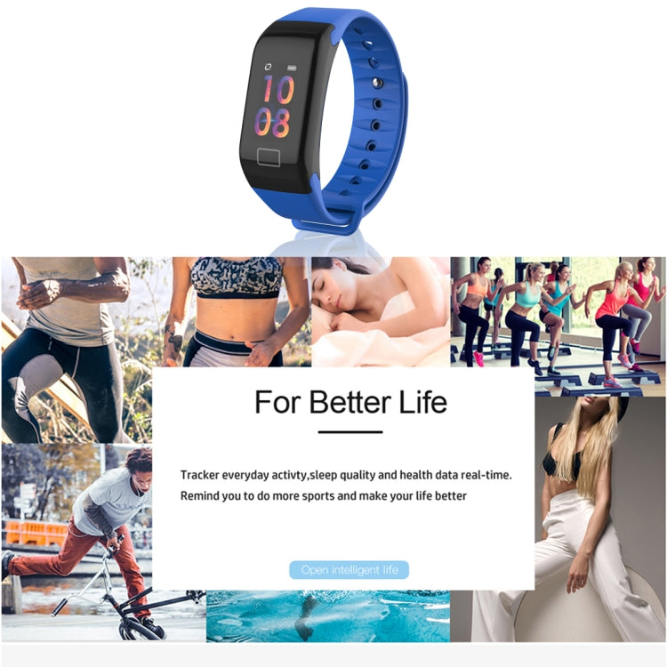 TLW T1 Plus Fitness Tracker 0.96 inch Color Screen Wristband Smart Bracelet, IP67 Waterproof, Support Sports Mode / Heart Rate Monitor / Blood Pressure / Sleep Monitor / Call Reminder(Blue)