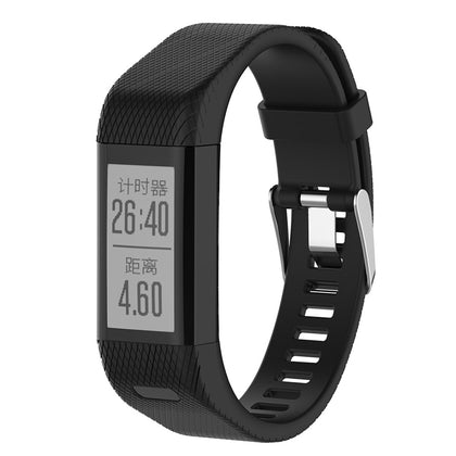 Smart Watch Silicone Wrist Strap Watchband for Garmin Vivosmart HR+ (Black)