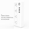 XS-A24 WiFi Smart Power Plug Socket Wireless Remote Control Timer Power Switch with USB Port, Compatible with Alexa and Google Hom