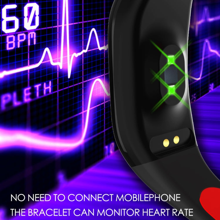 F21 1.14 inch TFT Color Screen Smart Bracelet, Support Call Reminder/ Heart Rate Monitoring /Blood Pressure Monitoring/Sleep Monitoring/Blood Oxygen Monitoring (Black Red)