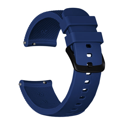 Crazy Horse Texture Silicone Wrist Strap for Huami Amazfit Bip Lite Version 20mm (Dark Blue)