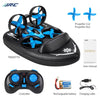 JJR/C 2.4Ghz 3 In 1 Remote Control Triphibian Boat Vehicle Drone RC Speedboat Kids Toy