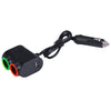 Olesson Streamlined Design 1.2A USB Car Cigarette Lighter Socket Car Charger with Color LED Light